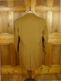 26/0825 immaculate 1980s vintage aquascutum heavyweight tan brown venetian wool fly-front coat overcoat 46 short