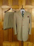 26/0813 immaculate kent haste lachter 2023 savile row bespoke brown / amber 4-piece tweed suit (portly cut) 47 regular to long