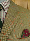 26/0813 immaculate kent haste lachter 2023 savile row bespoke brown / amber 4-piece tweed suit (portly cut) 47 regular to long
