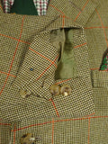 26/0813 immaculate kent haste lachter 2023 savile row bespoke brown / amber 4-piece tweed suit (portly cut) 47 regular to long