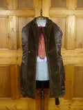 26/0826 richard james savile row brown 'teddy bear' style motoring car coat overcoat w/ belt (rrp £800) 38-40