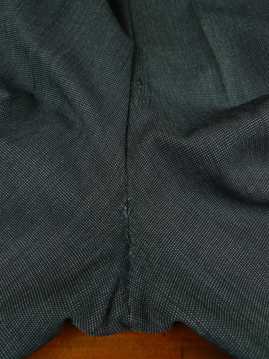 26/0811 kent haste lachter 2016 savile row bespoke charcoal grey nailhead weave 4-piece worsted suit (portly cut) 47 regular to long