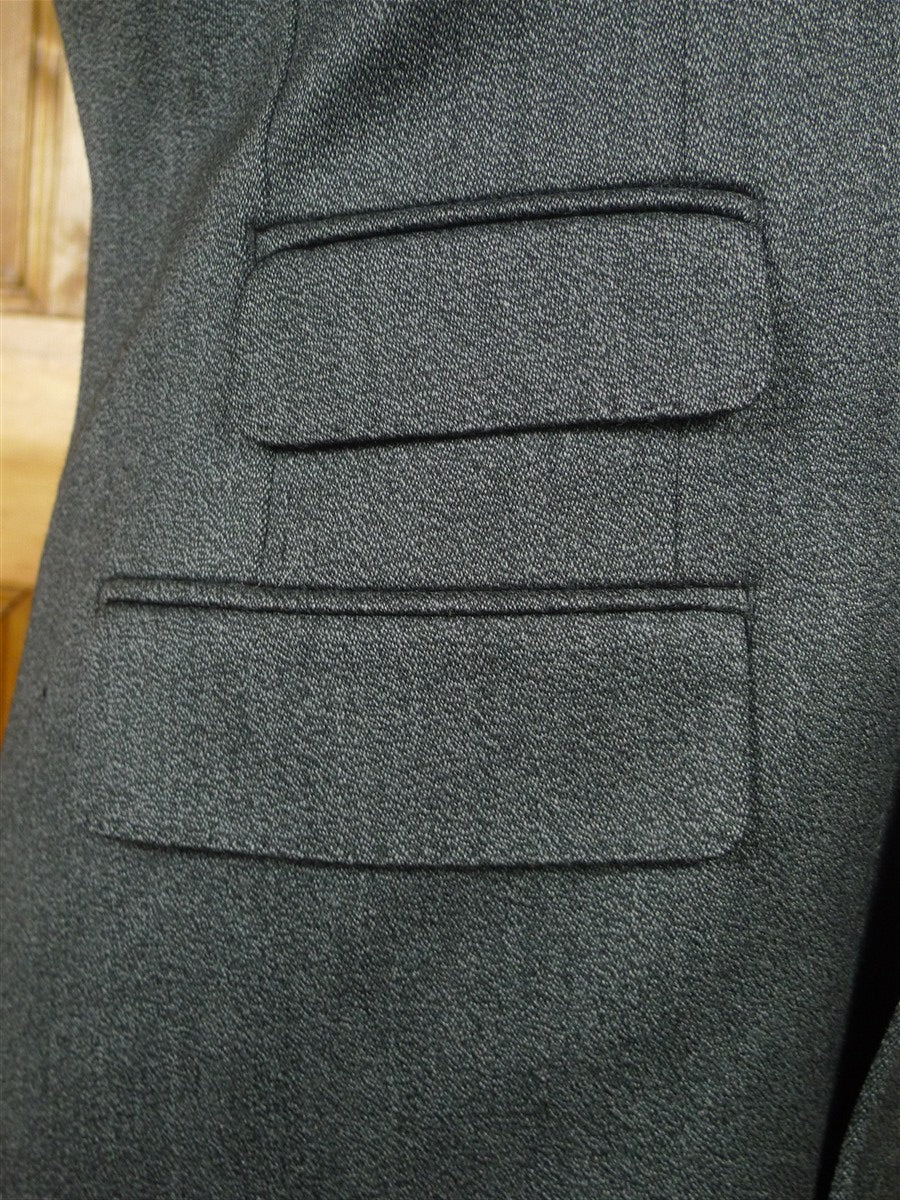 26/0815 immaculate crombie grey venetian wool covert coat overcoat w/ velvet collar (rrp £700) 36 regular