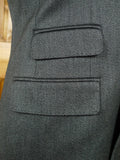 26/0815 immaculate crombie grey venetian wool covert coat overcoat w/ velvet collar (rrp £700) 36 regular
