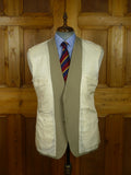 26/0827 couch & hoskin 2004 city of london bespoke pale khaki fresco weave wool suit 42-43 short