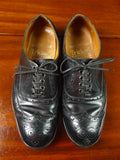 26/0853 vintage tricker's northampton british black brogue leather country shoe uk 10