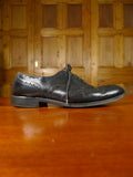 26/0853 vintage tricker's northampton british black brogue leather country shoe uk 10