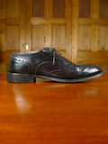 26/0853 vintage tricker's northampton british black brogue leather country shoe uk 10