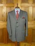 26/0848 vintage 1994 henry poole savile row bespoke grey herringbone worsted suit 44 regular