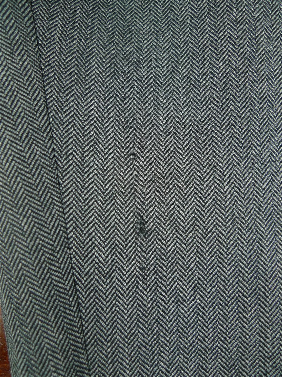 26/0848 vintage 1994 henry poole savile row bespoke grey herringbone worsted suit 44 regular