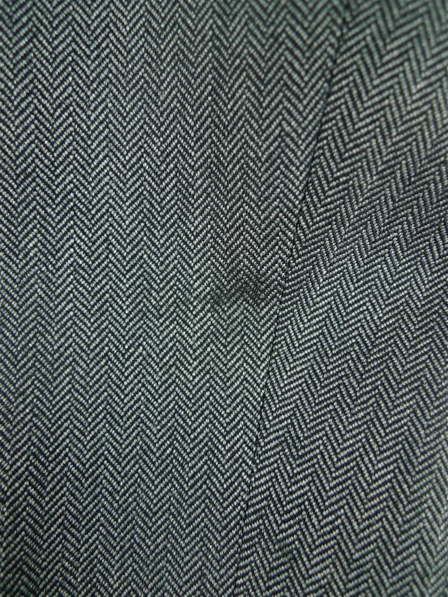 26/0848 vintage 1994 henry poole savile row bespoke grey herringbone worsted suit 44 regular