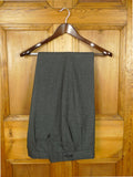 26/0836 immaculate vintage aquascutum grey worsted flannel flat front trouser w/ daks tabs 35