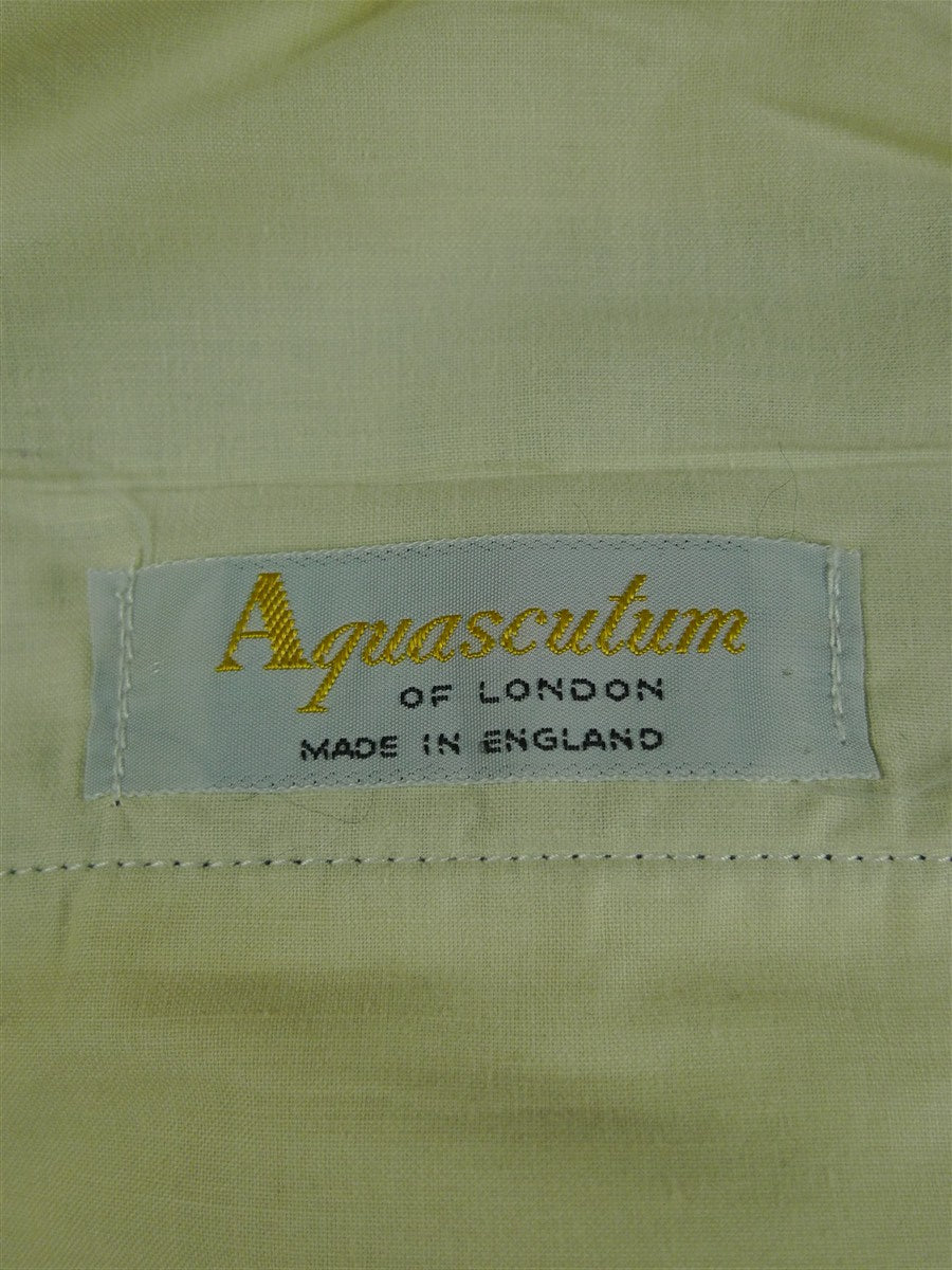 26/0836 immaculate vintage aquascutum grey worsted flannel flat front trouser w/ daks tabs 35