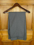 26/0838 immaculate vintage daks grey worsted flannel twin-pleat trouser w/ turn-ups 33