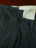 26/0838 immaculate vintage daks grey worsted flannel twin-pleat trouser w/ turn-ups 33