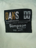 26/0838 immaculate vintage daks grey worsted flannel twin-pleat trouser w/ turn-ups 33