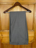 26/0839 immaculate vintage aquascutum grey worsted flannel flat front trouser w/ daks tabs 35