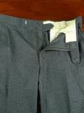 26/0839 immaculate vintage aquascutum grey worsted flannel flat front trouser w/ daks tabs 35