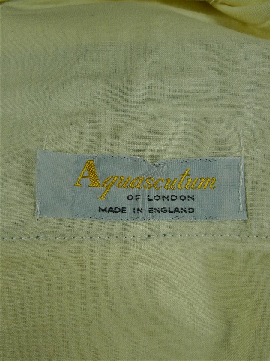 26/0839 immaculate vintage aquascutum grey worsted flannel flat front trouser w/ daks tabs 35