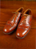 26/0852 vintage british brown brogue leather country shoe uk 9