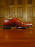 26/0852 vintage british brown brogue leather country shoe uk 9