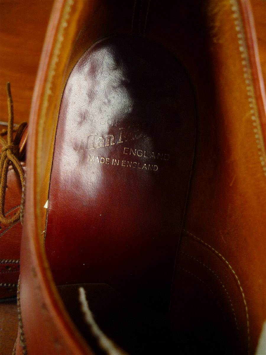 26/0852 vintage british brown brogue leather country shoe uk 9