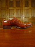 26/0851 vintage lloyd jennings london brown brogue monk-strap shoe uk 8.5