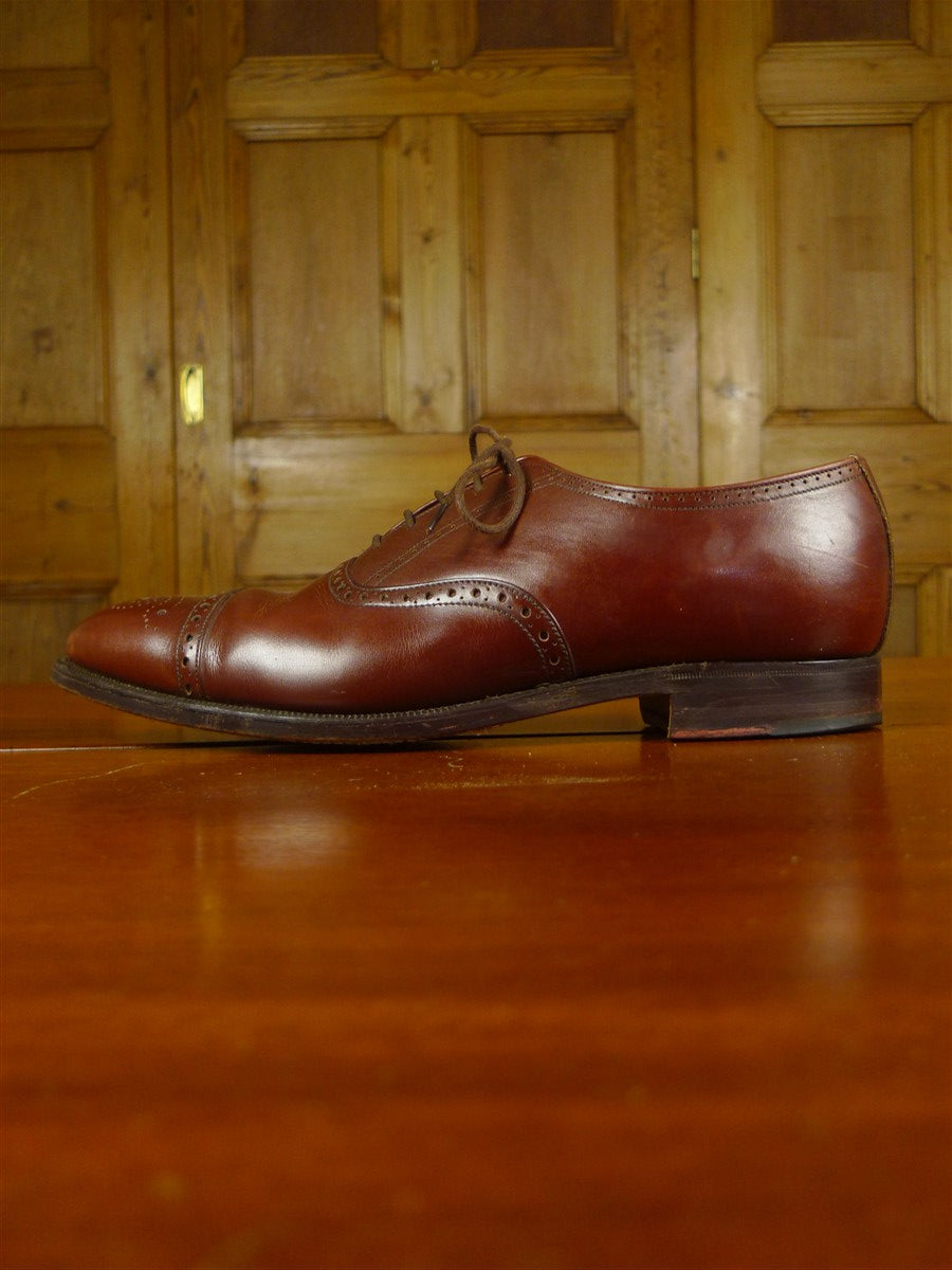 26/0850 vintage 1980s austin reed london brown brogue shoe uk 8.5