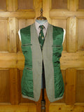 26/0846 immaculate vintage british bespoke tailored green wp check green herringbone tweed suit 42 regular to long
