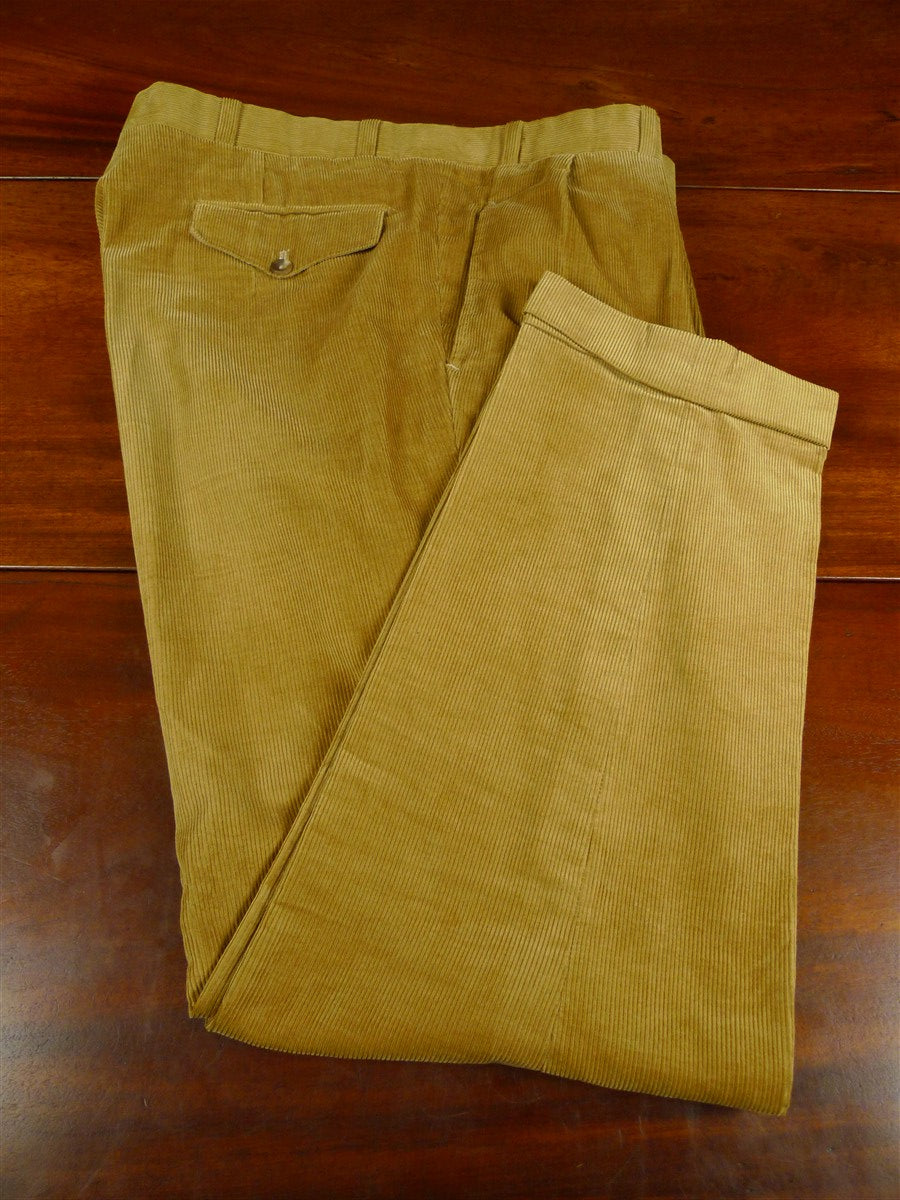 26/0841 immaculate 2016 kent haste lachter savile row bespoke tan brown corduroy trouser 37-41