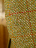 26/0833 hand tailored john g hardy alsport wp check tweed sports jacket w/ red linings 43 long