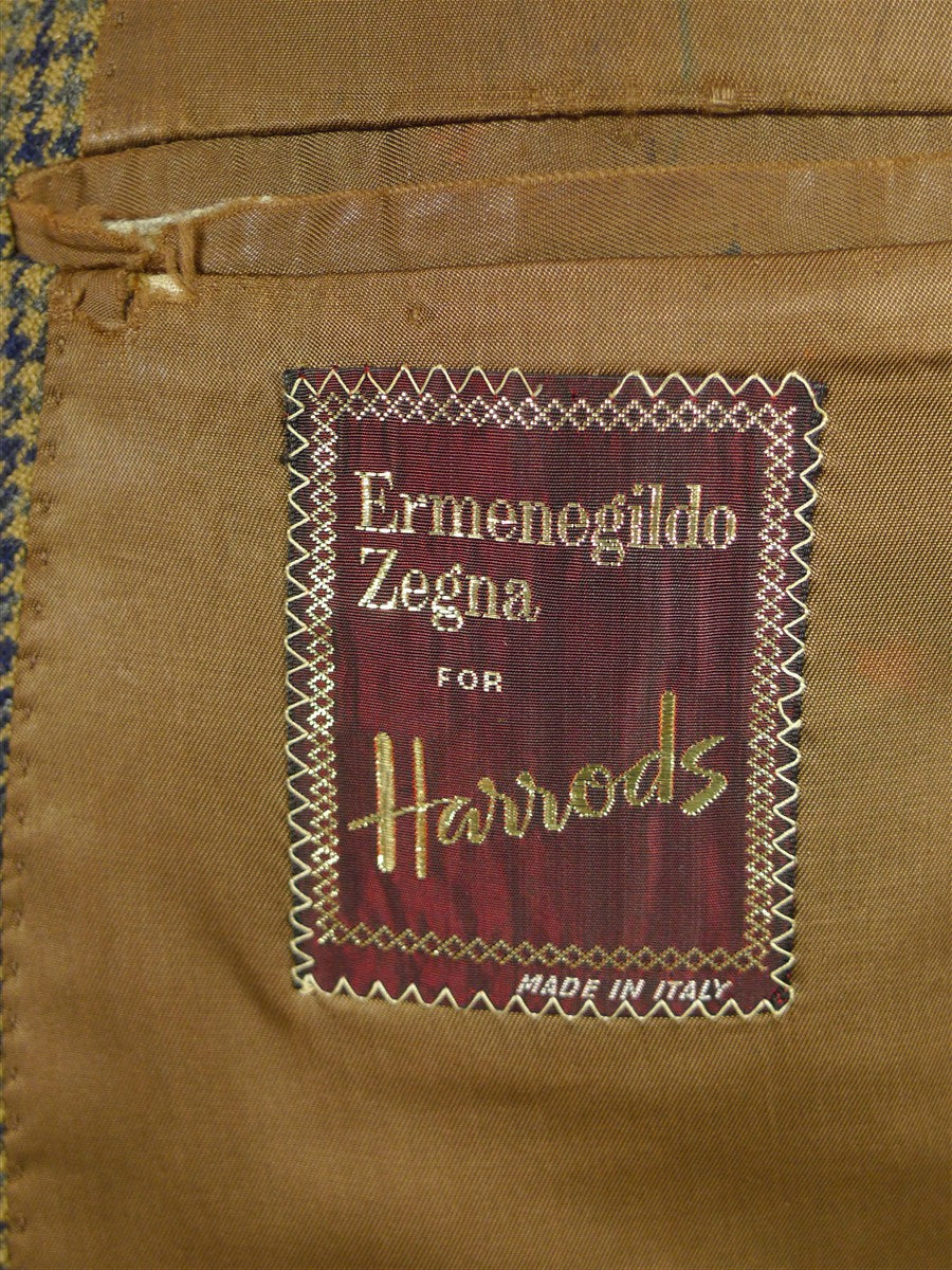 26/0835 vintage harrods brown shepherds check cashmere blend sports jacket blazer 40 regular