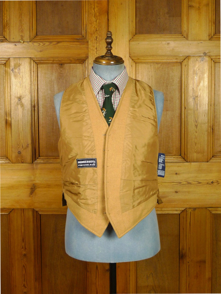 26/0855 vintage burberrys' pure camel hair waistcoat vest 40-41