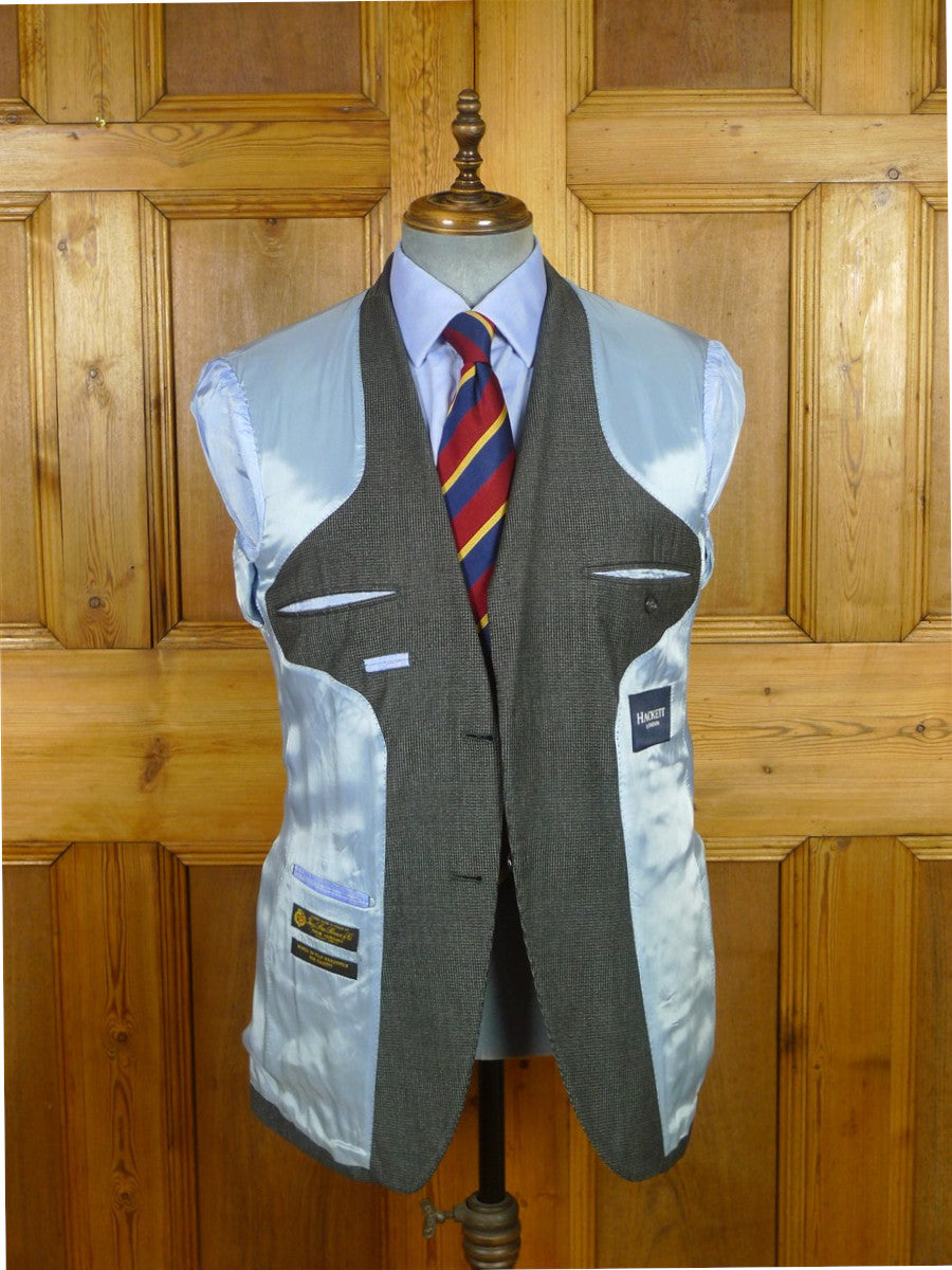 26/0858 immaculate hackett grey dogtooth loro piana 4-seasons super 120s wool suit 39 regular to long