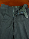 26/0861 immaculate bespoke tailor grey worsted wool single-pleat trouser w/ side adjusters 32-35