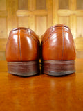 26/0851 vintage lloyd jennings london brown brogue monk-strap shoe uk 8.5