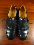26/0881 nearly new tricker's 'devon' black calf leather oxford brogue shoe uk 8.5