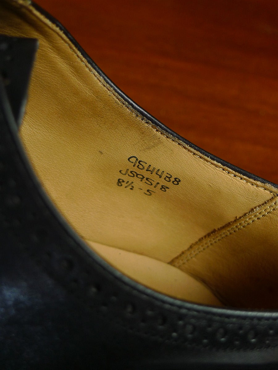 26/0881 nearly new tricker's 'devon' black calf leather oxford brogue shoe uk 8.5