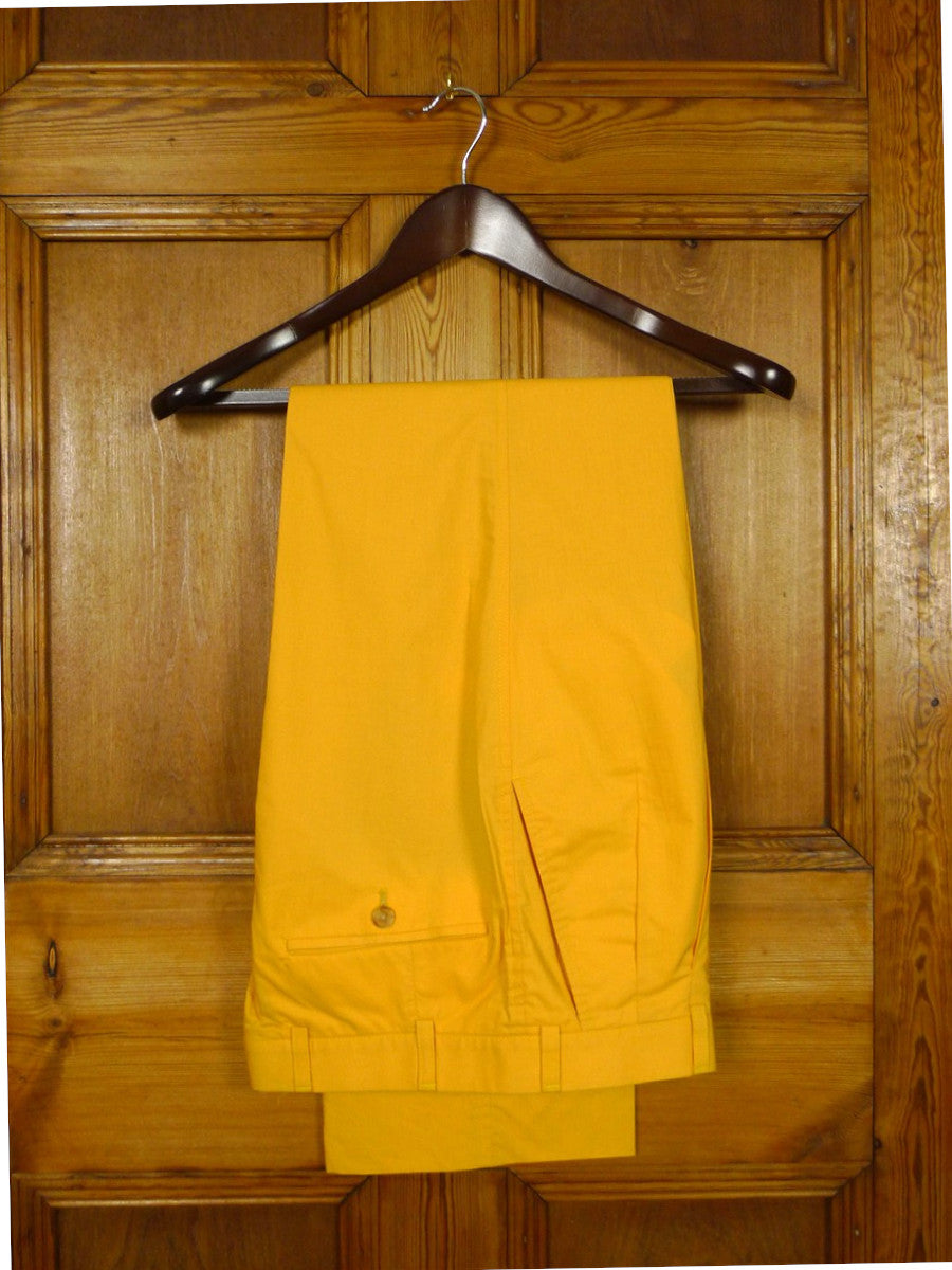 26/0865 vintage aquascutum yellow gold cotton summer trouser chino 30-33