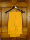 26/0865 vintage aquascutum yellow gold cotton summer trouser chino 30-33