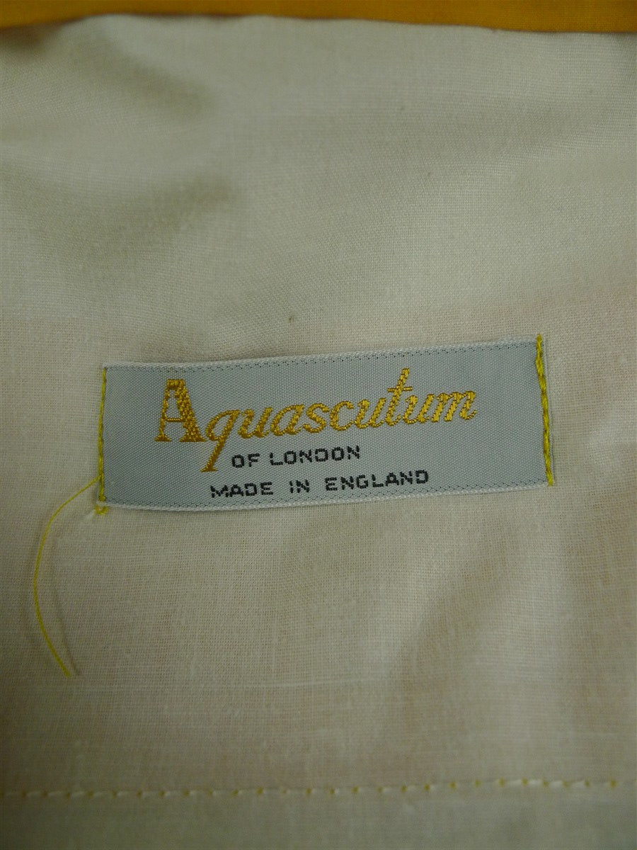 26/0865 vintage aquascutum yellow gold cotton summer trouser chino 30-33