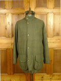 26/0866 heavyweight vintage sutherland sporting tweed co. green wp check tweed shooting coat w/ all-weather membrane 45-46