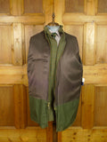 26/0866 heavyweight vintage sutherland sporting tweed co. green wp check tweed shooting coat w/ all-weather membrane 45-46