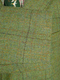 26/0867 immaculate sutherland sporting tweed scottish wp check green paddock coat overcoat w/ moleskin collar 44-46