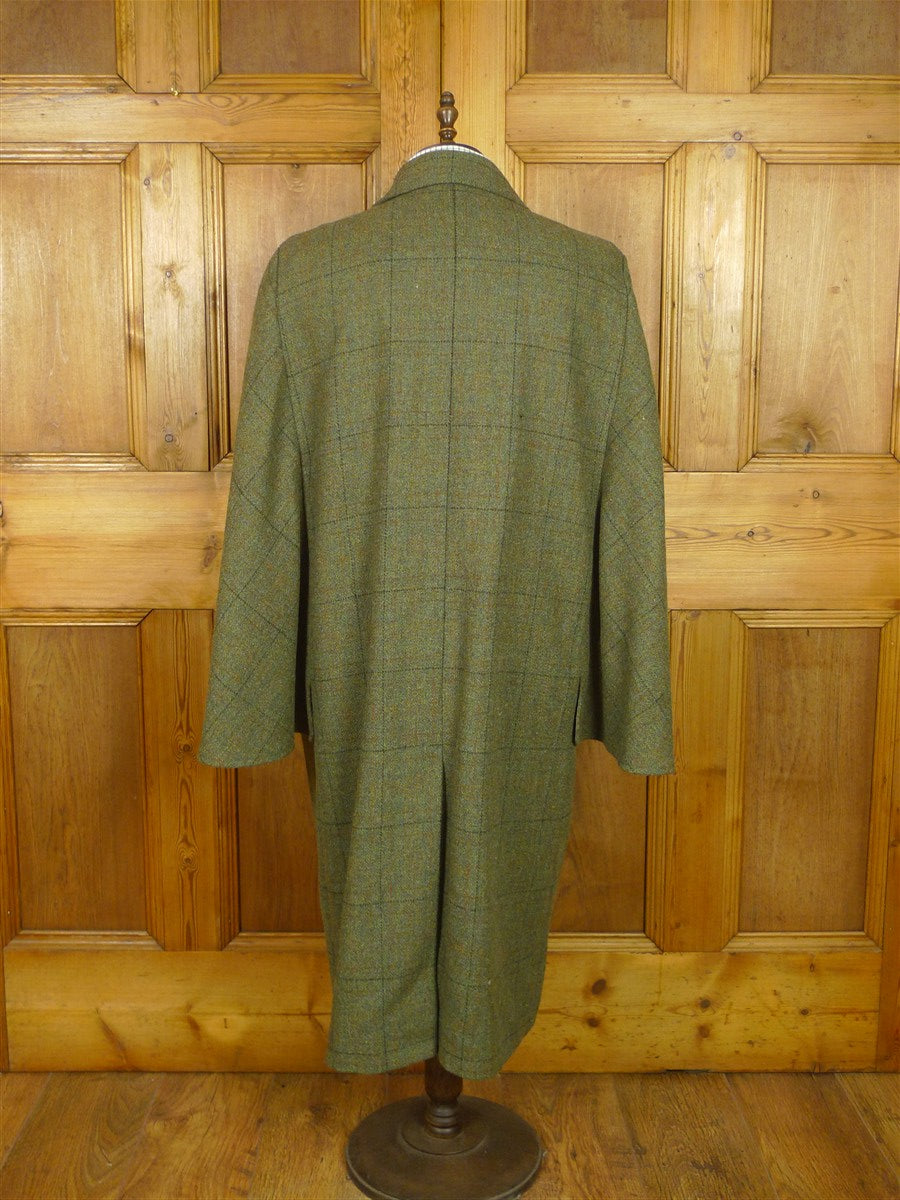 26/0871 vintage scottish tailor-made green wp check tweed inverness cape 46