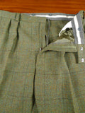 26/0873 heavyweight scottish tailor-made green wp check tweed trouser 40-44