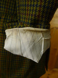 26/0877 vintage gieves & hawkes savile row pure cashmere green gun check sports jacket blazer 43 long
