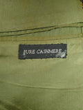 26/0877 vintage gieves & hawkes savile row pure cashmere green gun check sports jacket blazer 43 long