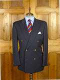 26/0862 vintage gieves & hawkes savile row navy blue d/b worsted wool blazer 43 regular