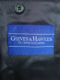 26/0862 vintage gieves & hawkes savile row navy blue d/b worsted wool blazer 43 regular
